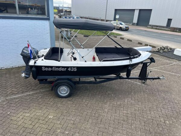 Seafinder 435 met Yamaha 15 pk 4 takt en trailer - Afbeelding 2